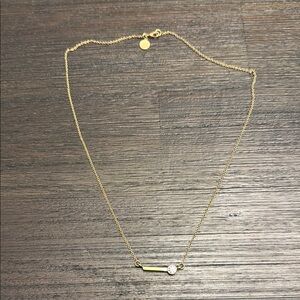 Gold single jewel necklace